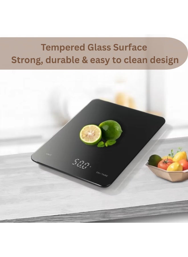 ARABIQO Digital Kitchen Food Scale 11lb / 5kg, 1g High Precision Kitchen Scale with Tare Function, LCD Display, Grams & Ounces Weight Scale for Baking, Cooking, Nutrition & Meal Prep - Image 4